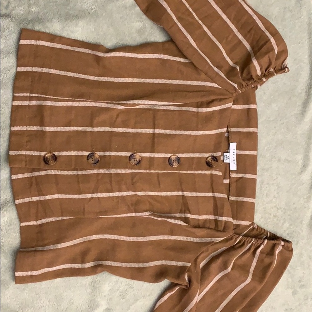Brown Stripped Blouse